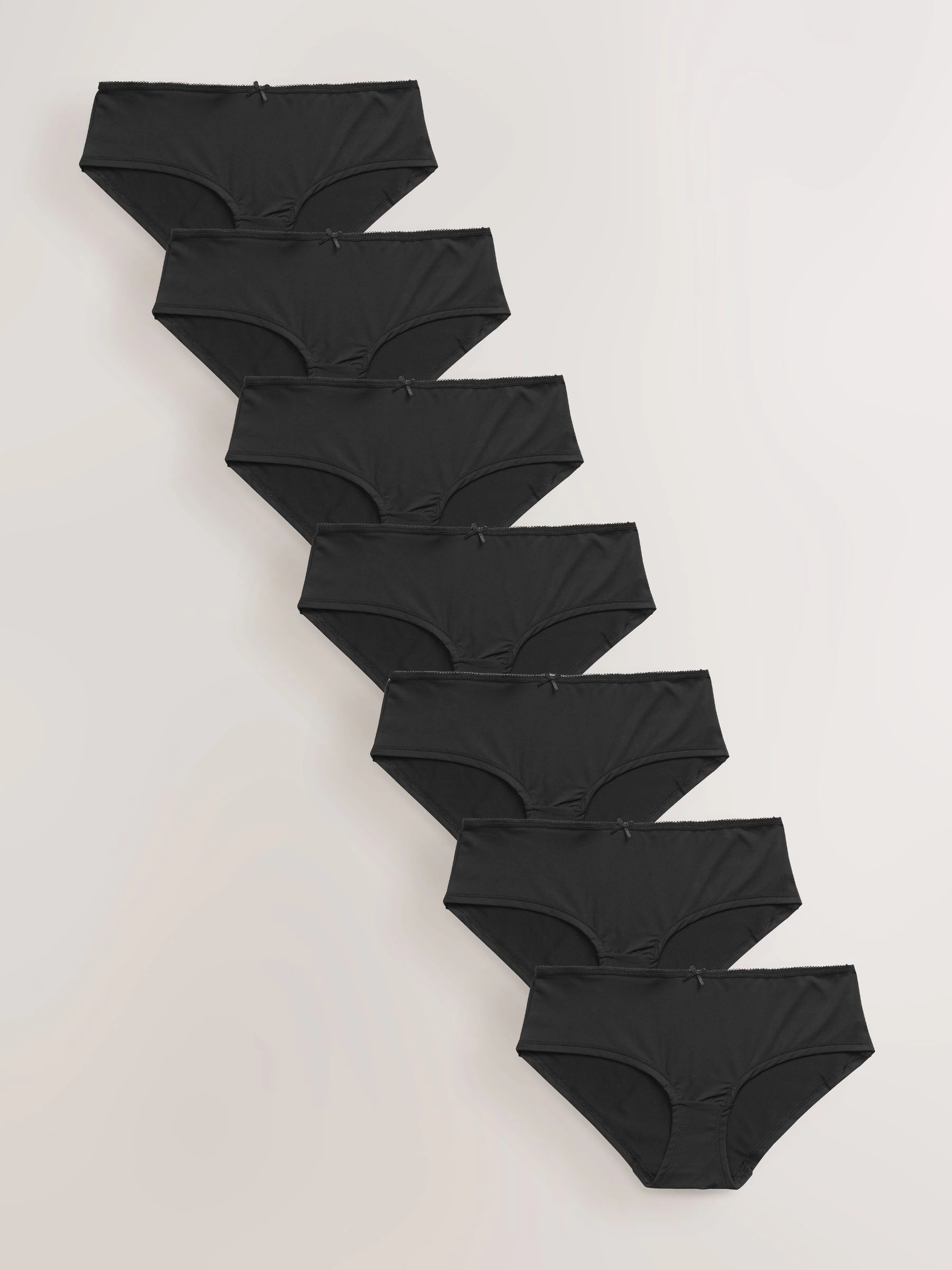 Zwart - Set van 7 slipjes van microvezels