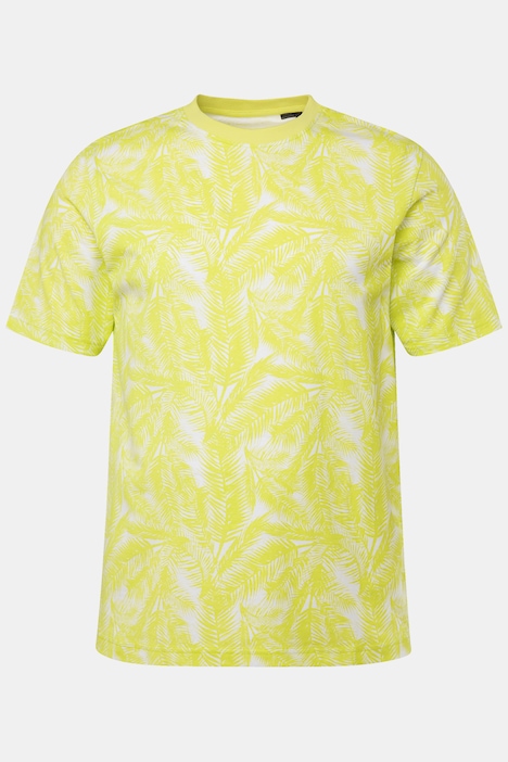 Men+ T-Shirt, Halbarm, Blätter-Druck, bis 84/86