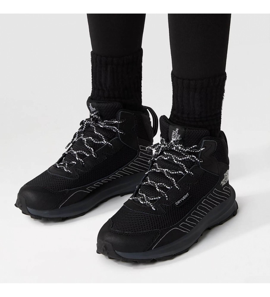 Botas de couro The North Face Fastpack, pretas