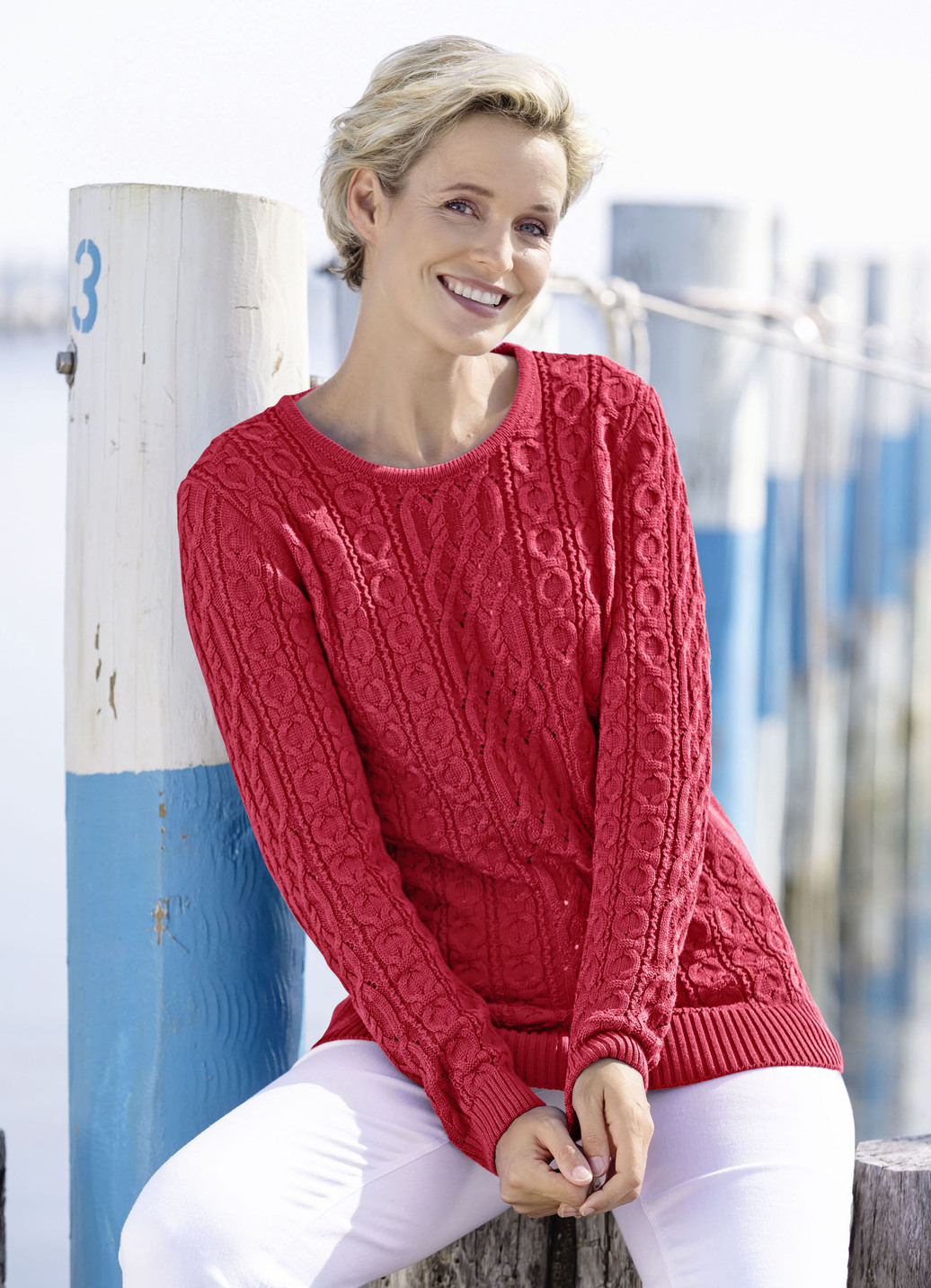 Pullover in Strukturmustermix