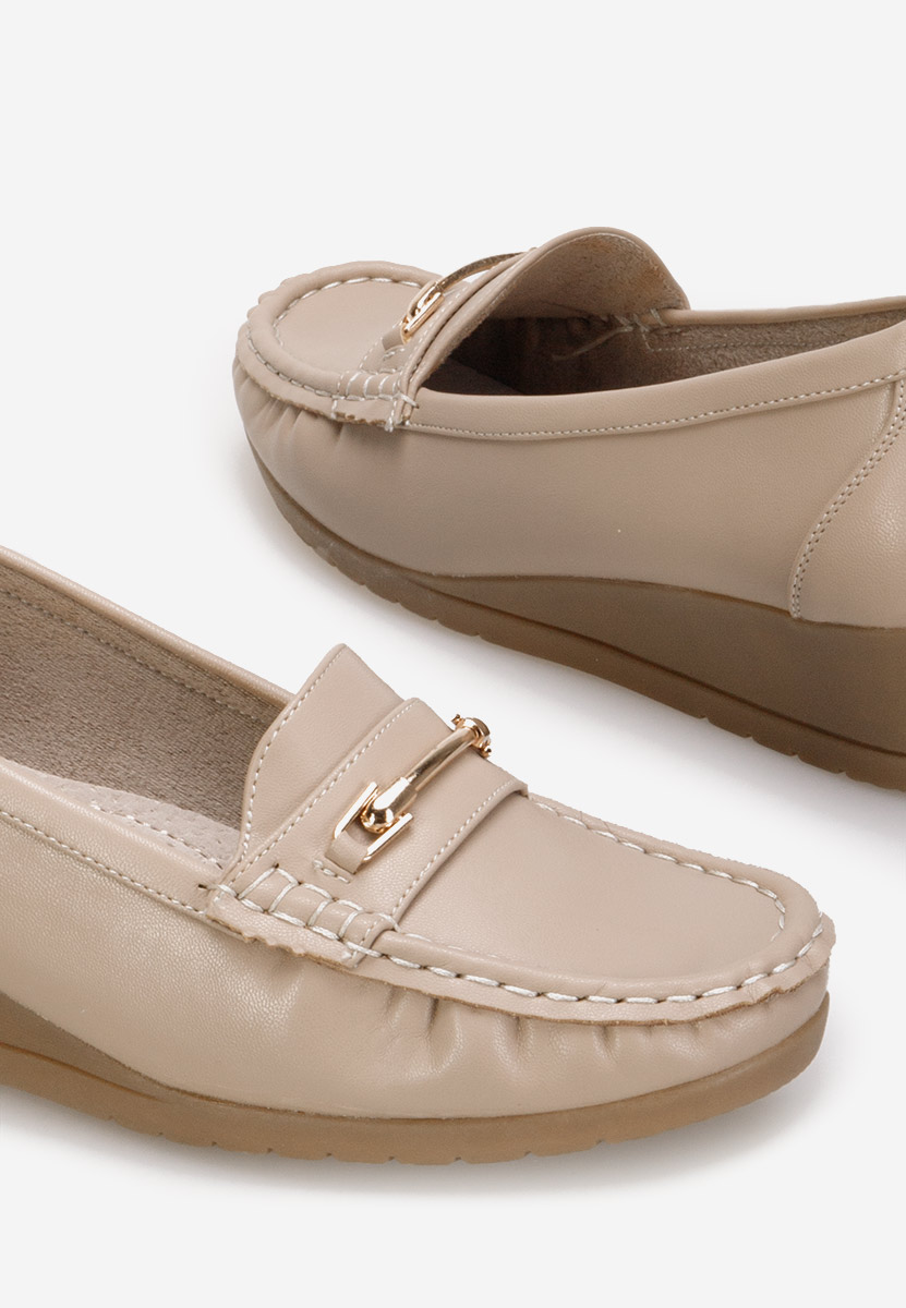 Mocassins femme beige Norasea