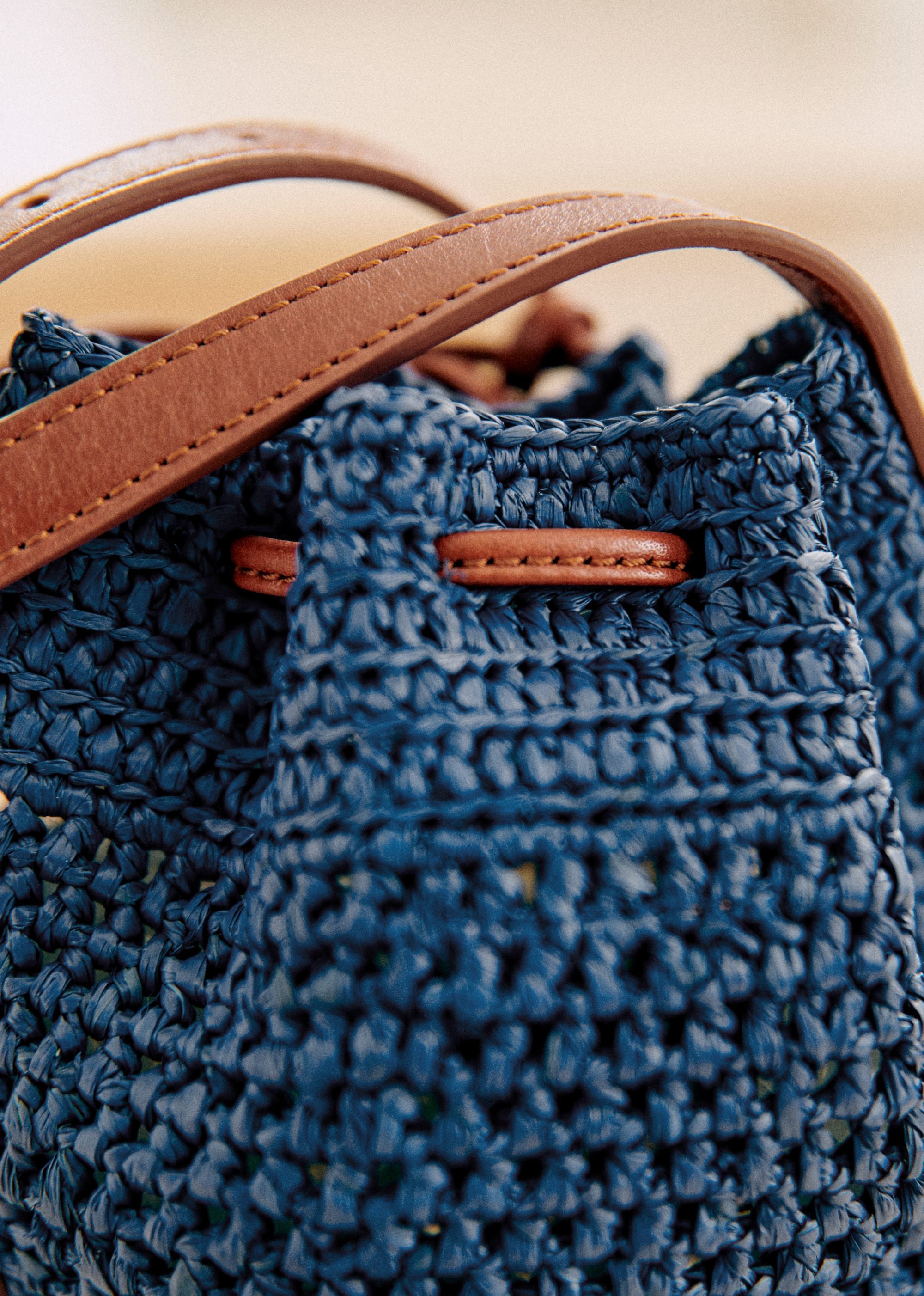Bourse Nano Farrow - Raphia bleu électrique - SACS/NEW SACS Nos Paniers 5906406