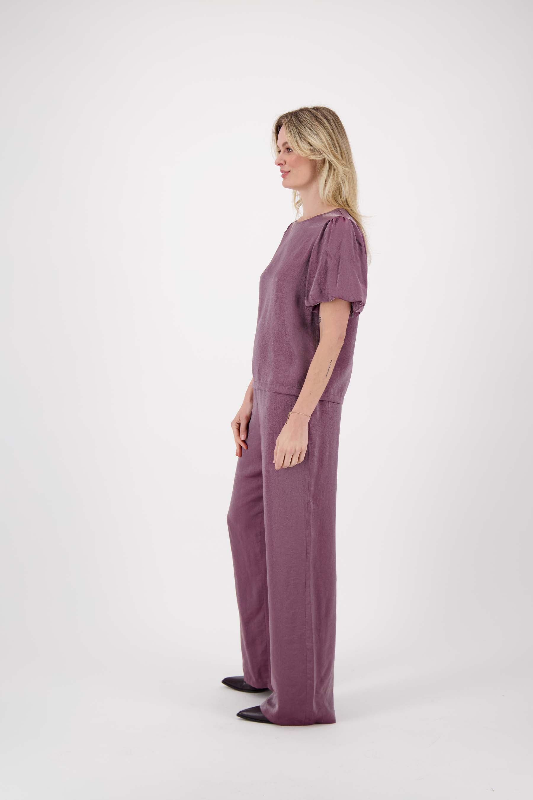 wijde satijnen broek