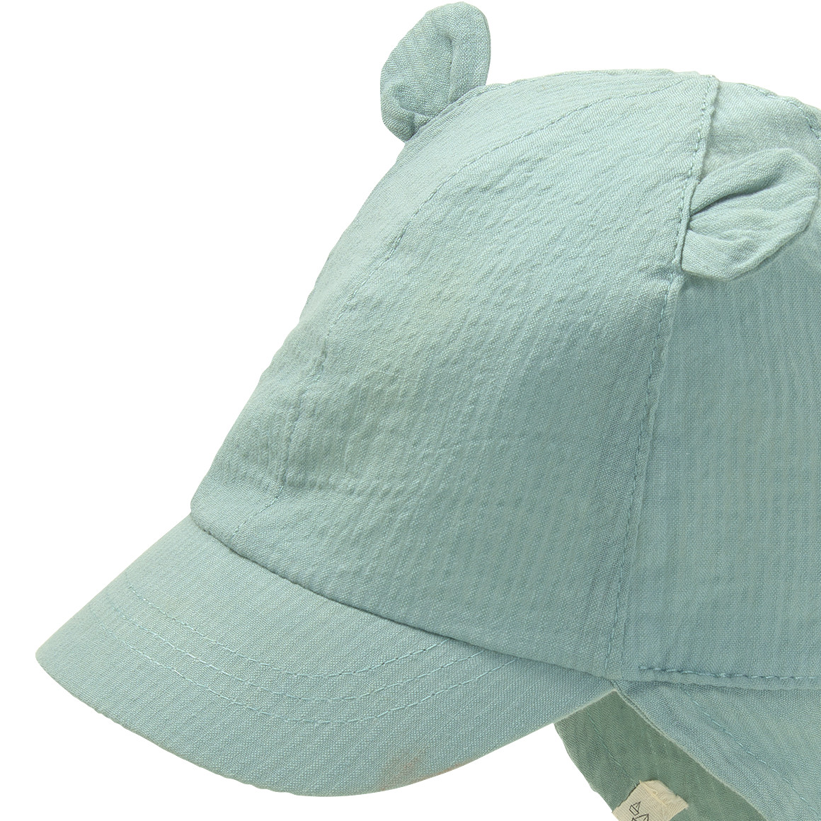 Topomini Baby Nackenkappe mit Öhrchen salbei