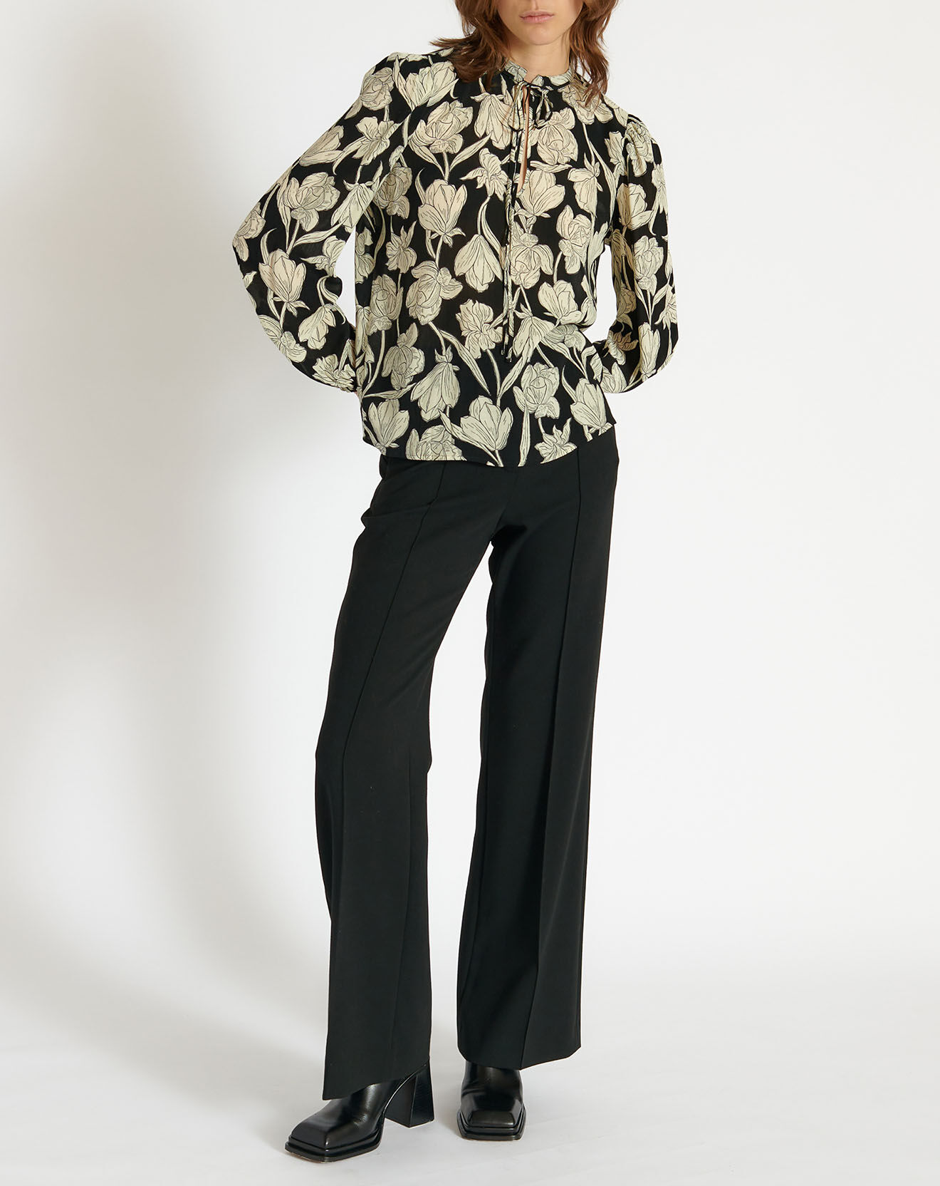 Zapa Blouse Balina imprimée noire
