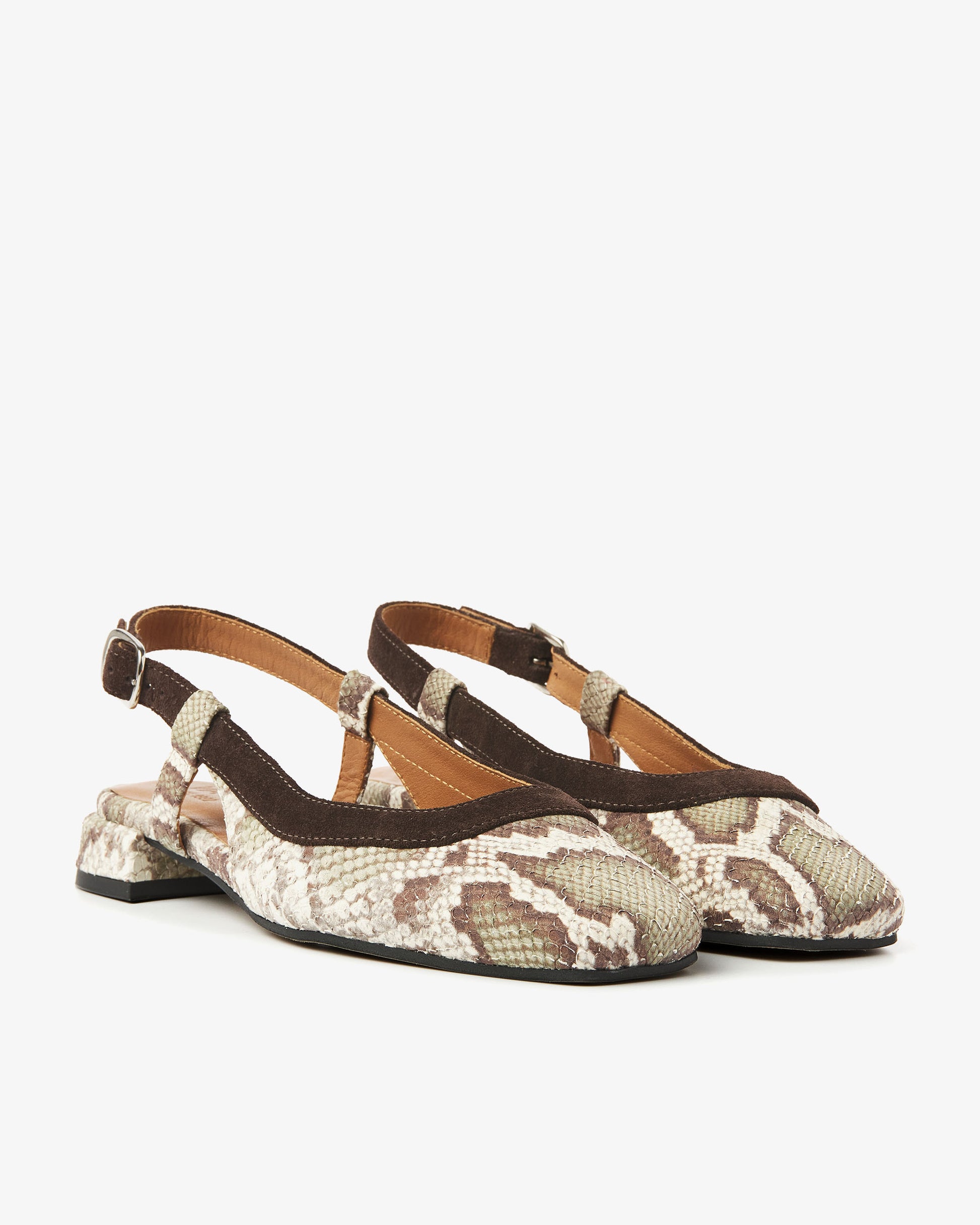 VIA VAI slangenprint slingbacks Julie Xena