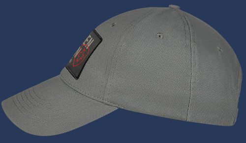 Baseball-Cap 04 Baumwolle, Grey/Darkgrey/Red