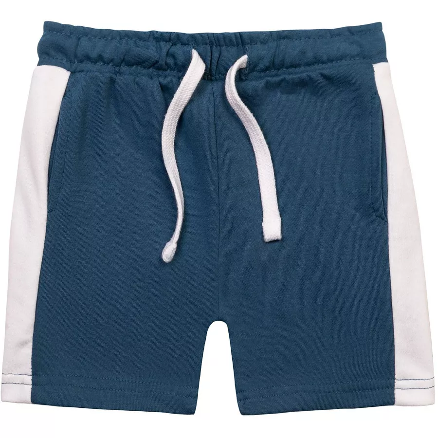 MINOTI Sweatshirt und Shorts im Set DunkelblauWeiß