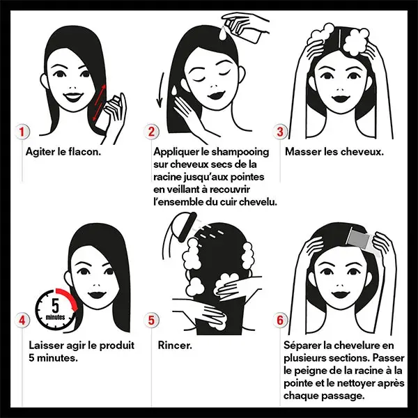 Shampoo Pouxit Flash - Tratamento antipiolhos e lêndeas. Age em 5 minutos. Embalagem com 2 unidades de 100 ml.