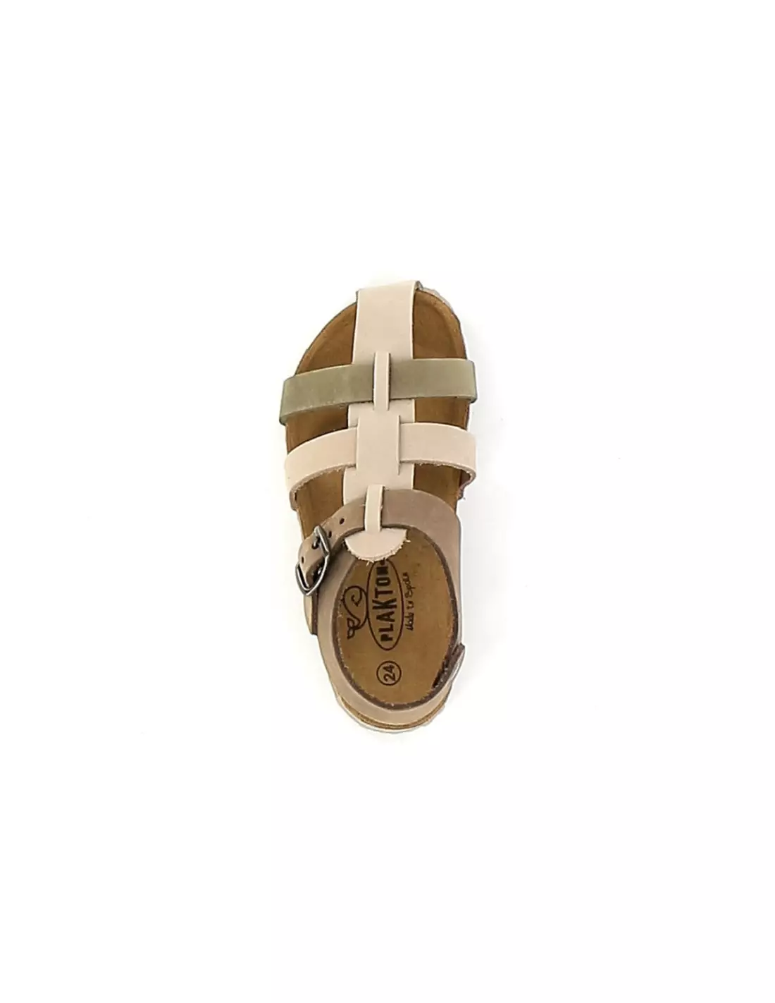 PLAKTON POLKA - Sandales & nu-pieds Kakisablechataigne