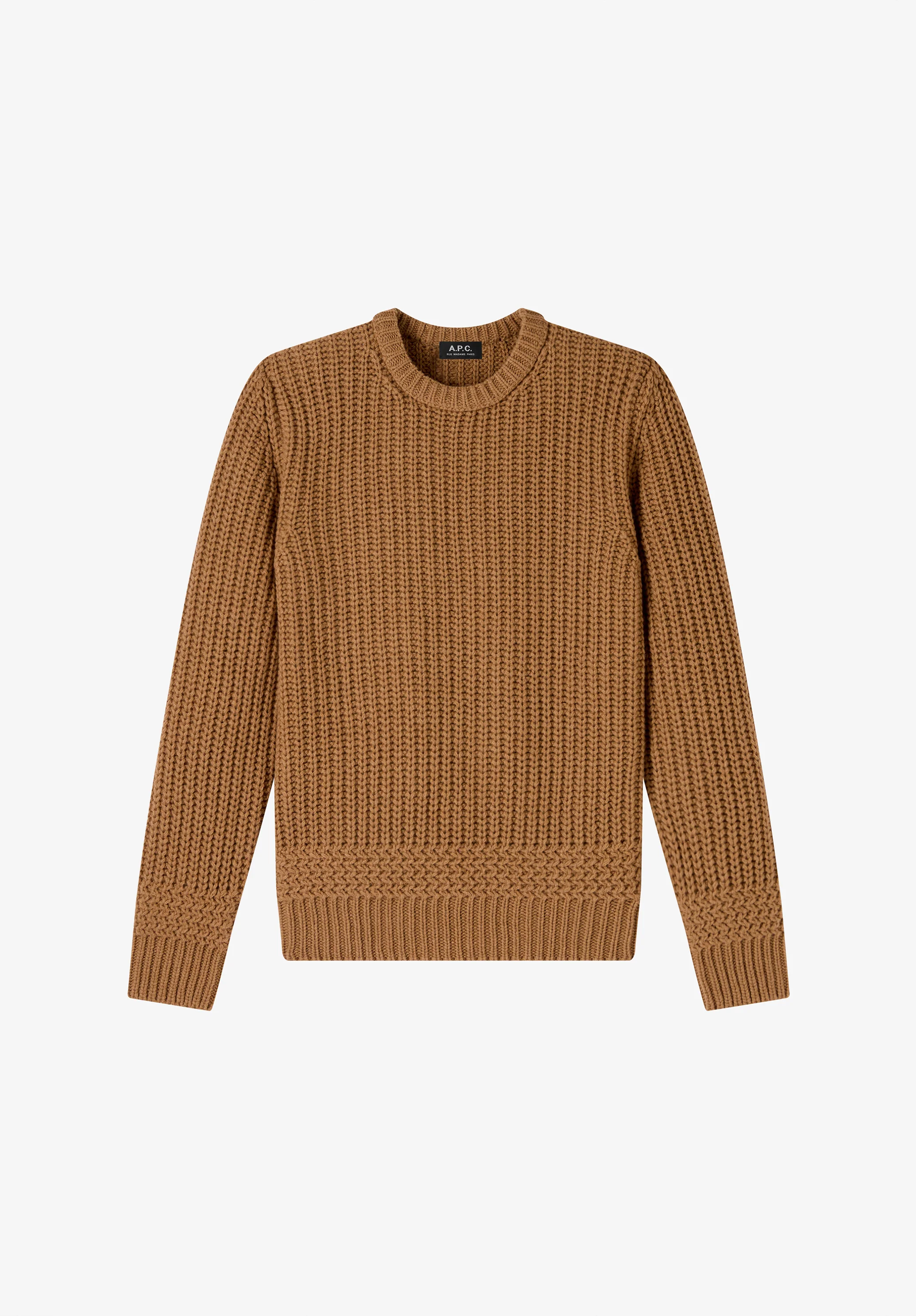 Pull camel en laine recyclée - Camel
