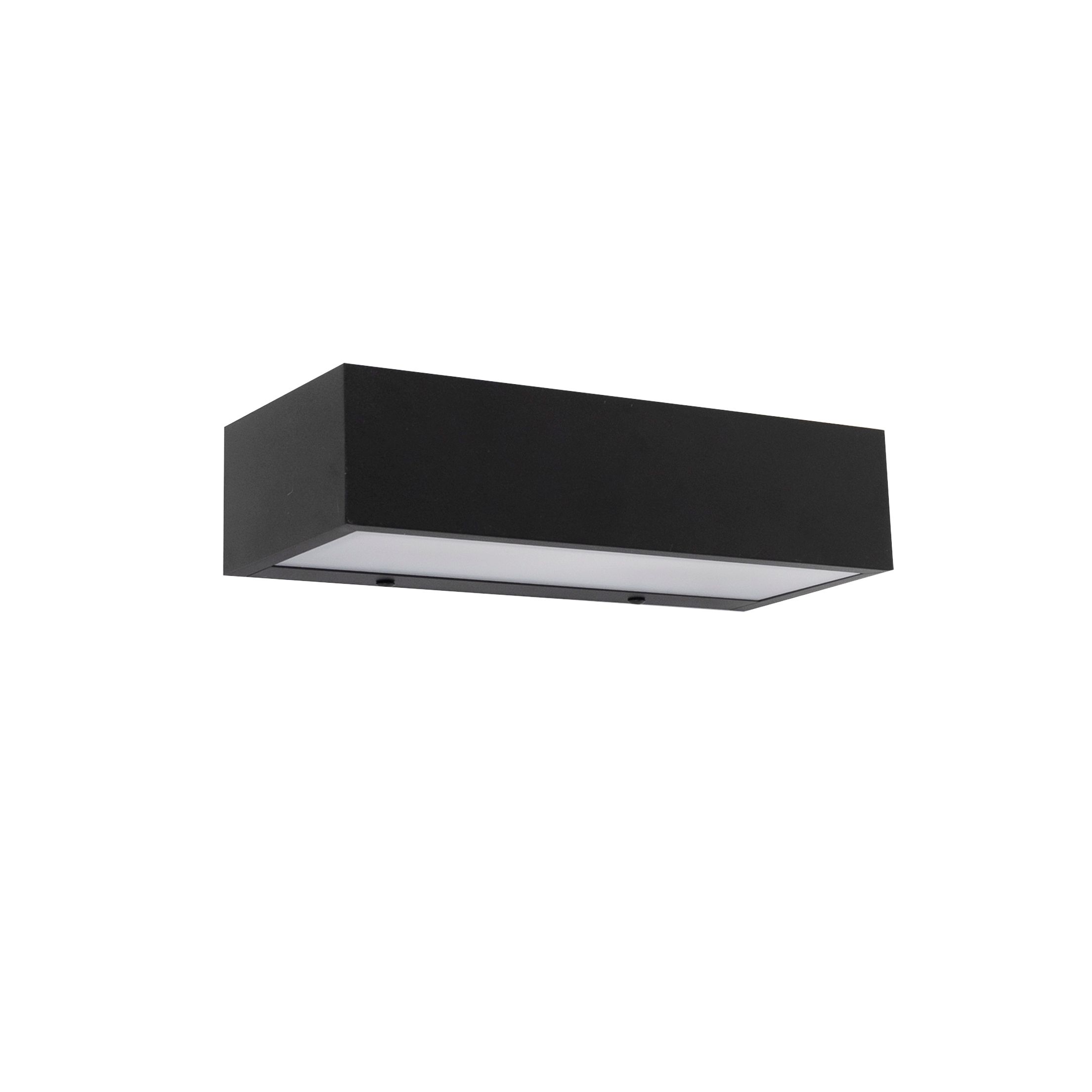 Design langwerpige wandlamp zwart 25cm - Houx