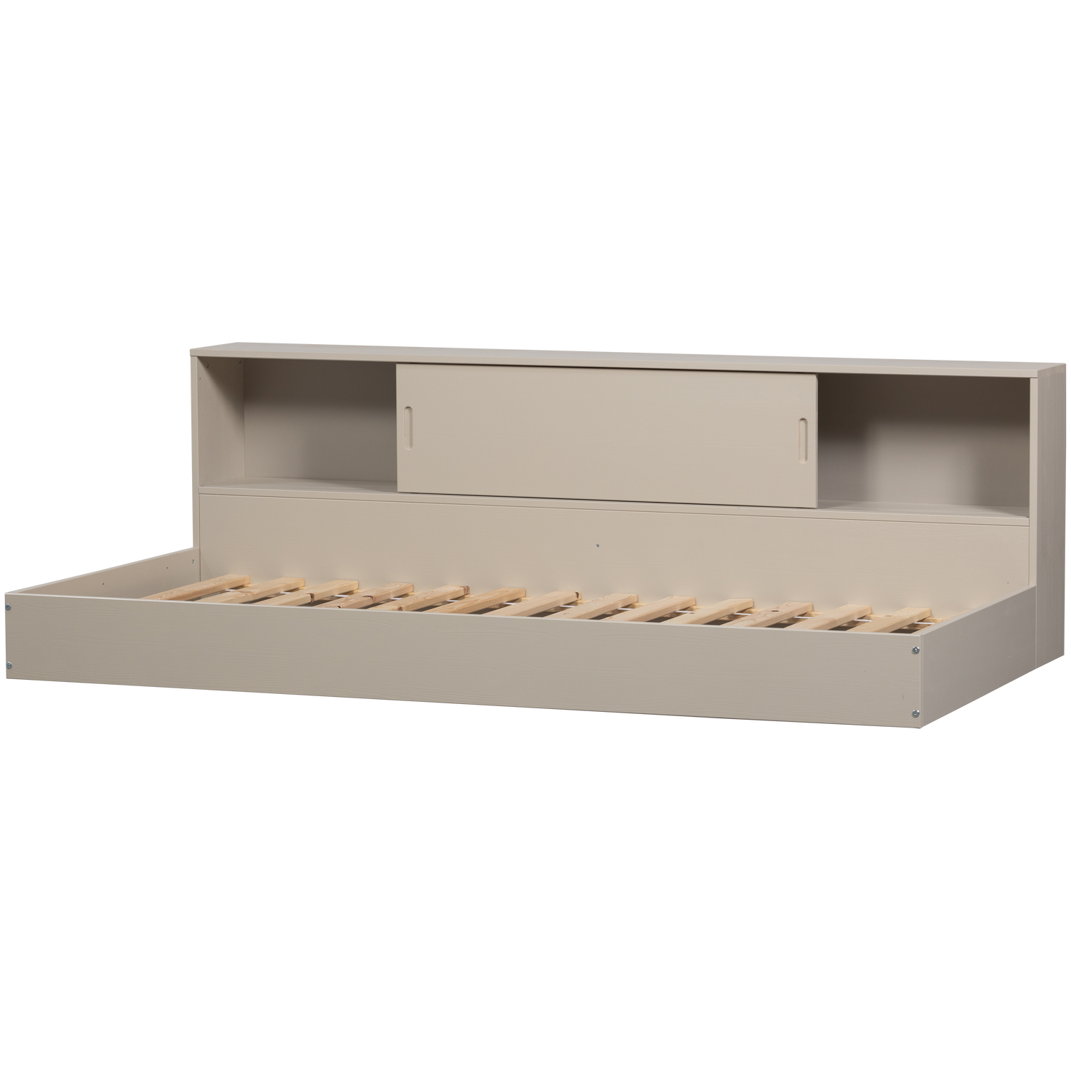 WOOOD Carter Bed - Grenenhout - Dust|Beige - 90x200