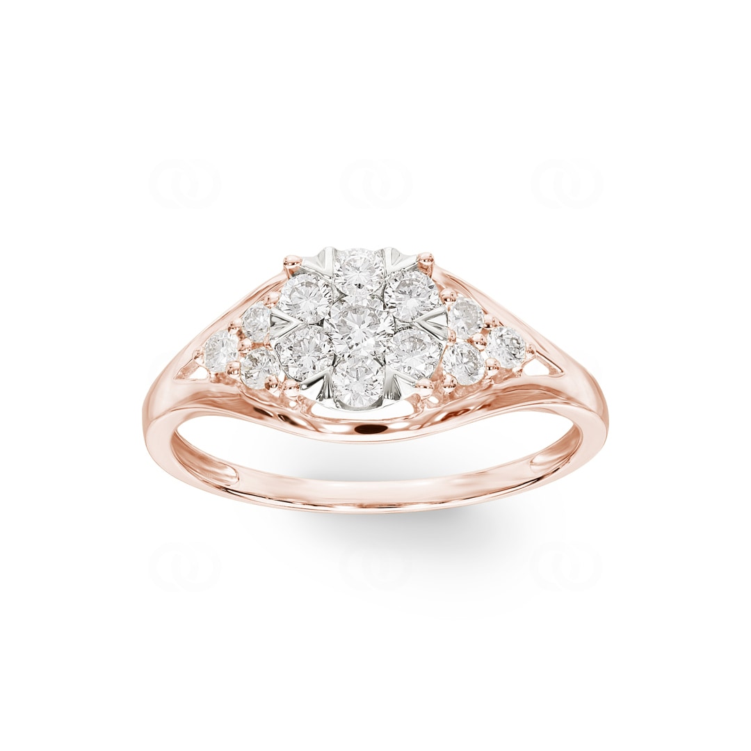 0.49 Karat Diamantring 750/18 K Roségold