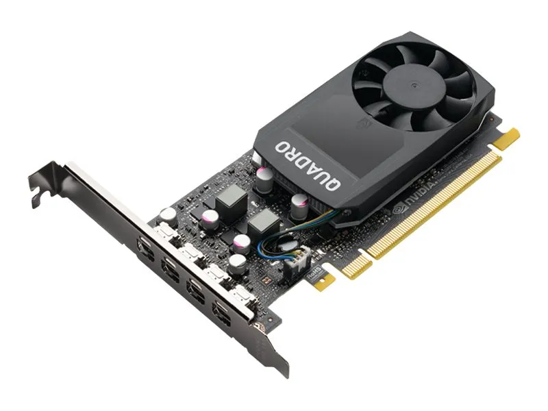 NVIDIA Quadro P1000 - Grafikkort - Quadro P1000 - 4 GB GDDR5 - PCIe 3.0 x16 lavprofil - 4 x Mini DisplayPort - Adapters Included