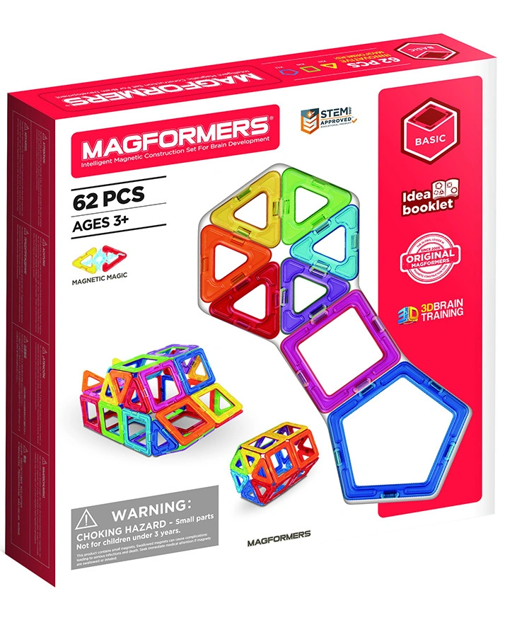 Magnet-Bausatz MAGFORMERS 274-09 62-teilig