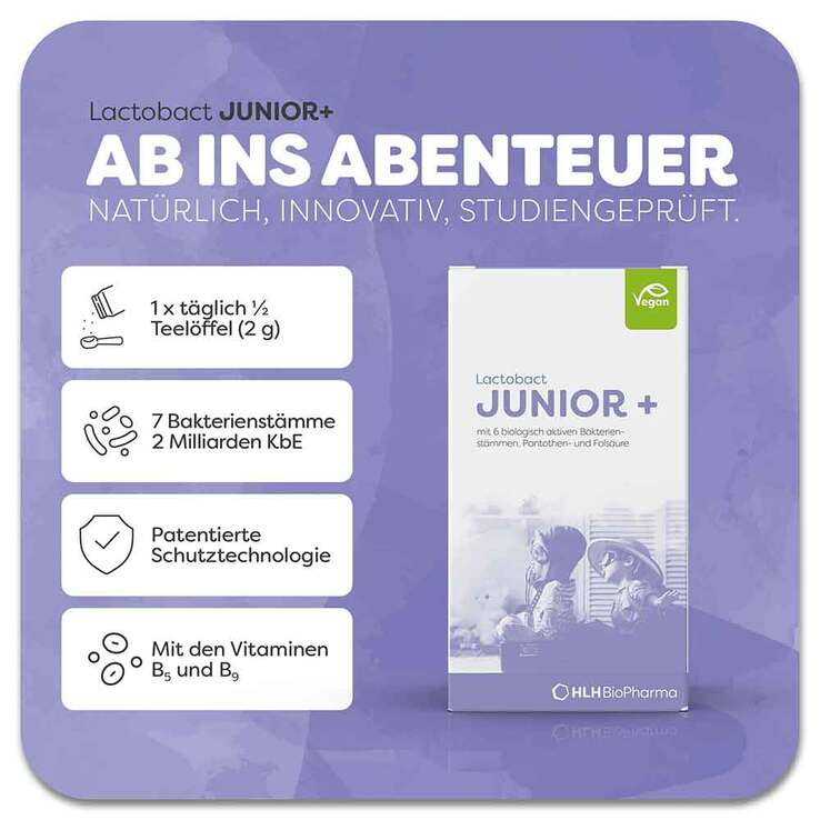 Lactobact Junior+ 7 Tage Beutel, 7X2 g
