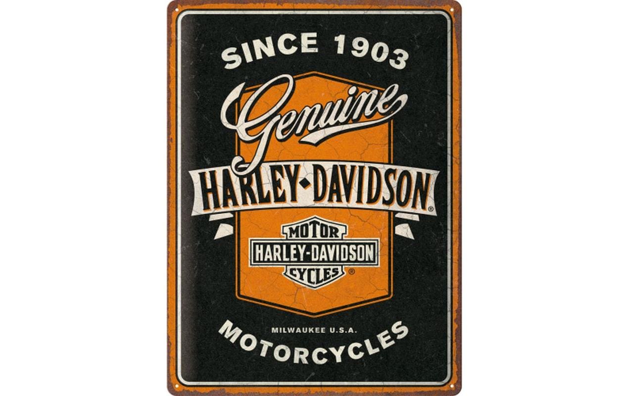 Schild Harley Davidson 30 x 40 cm, MetallBlechschild im Retro Design