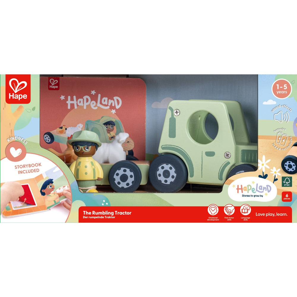 Køb Hape Den Brummende Traktor Med Lyd