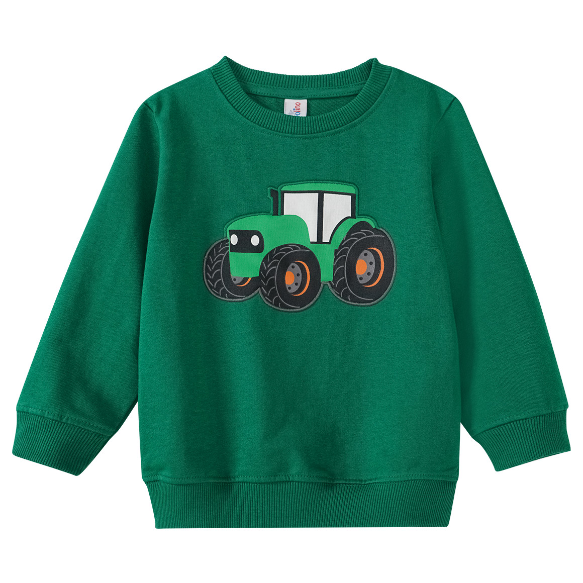 Topolino Jungen Sweatshirt mit Traktor-Applikation grün