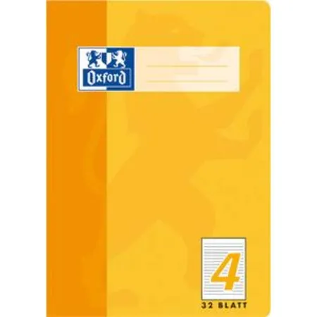 Oxford Schulheft A5, liniert, Lineatur 4, 32 Blatt, gelb, Optik Paper®
