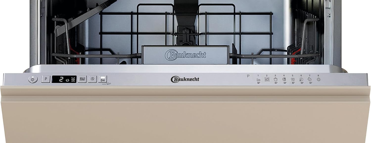 Bauknecht BK4IB14BN7LA0S Vollintegrierbarer Geschirrspüler/ 60 cm/ActiveDry – automatisches Türöffnungssystem/Startzeitvorwahl/Vollwasserschutz/Rapid 50° - sauber im Handumdrehen/Option MultiZone
