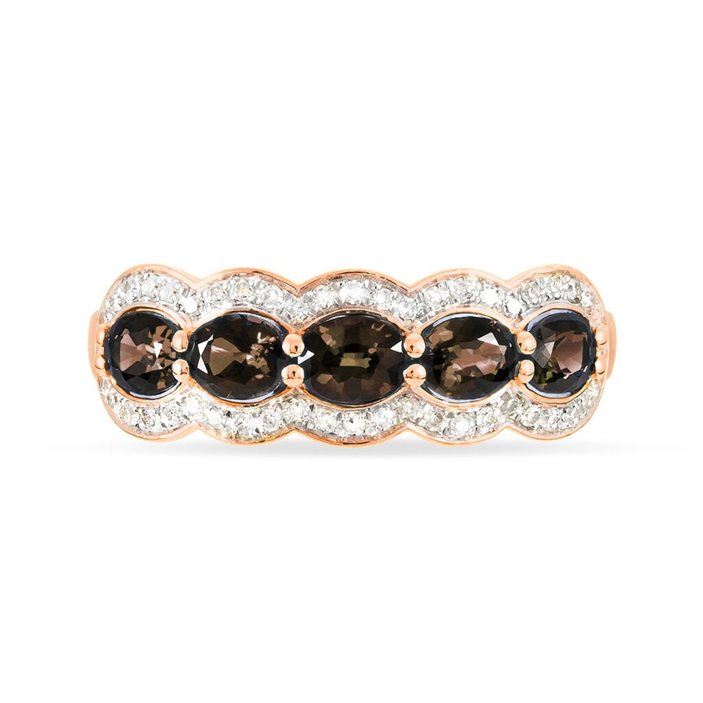 Bague Margaux Or Rose Quartz Et Diamant