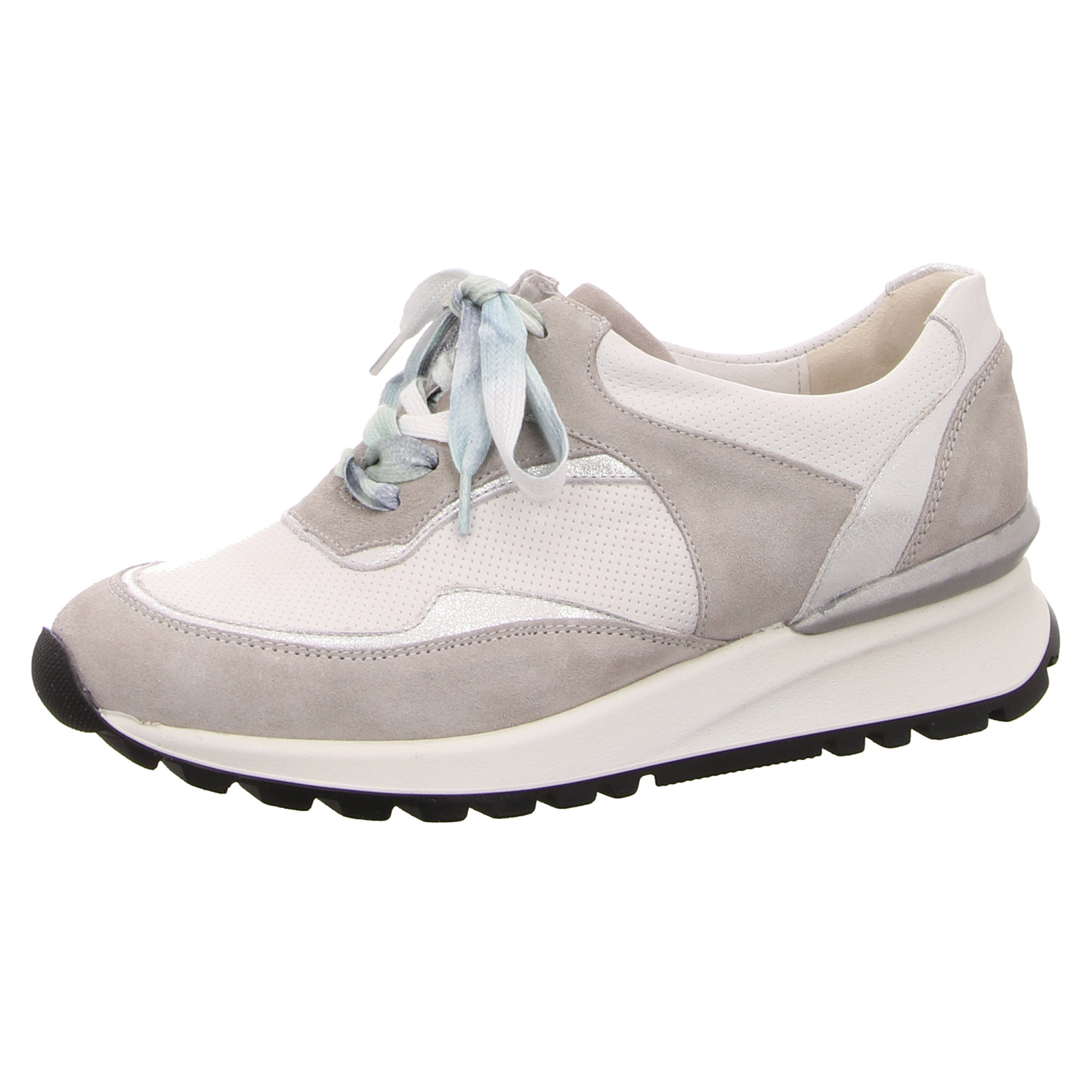 Waldläufer Schnürhalbschuh weiss/weiss kombi