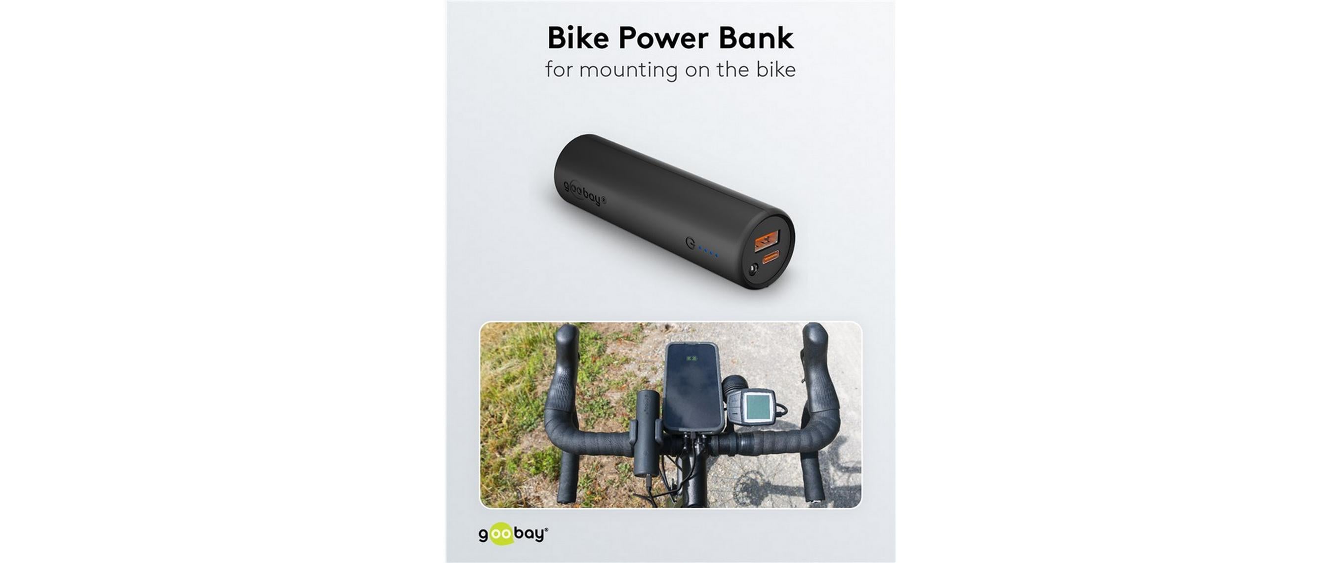 Powerbank Bike 5000 mAhBike-Powerbank inkl. Fahrradhalterung