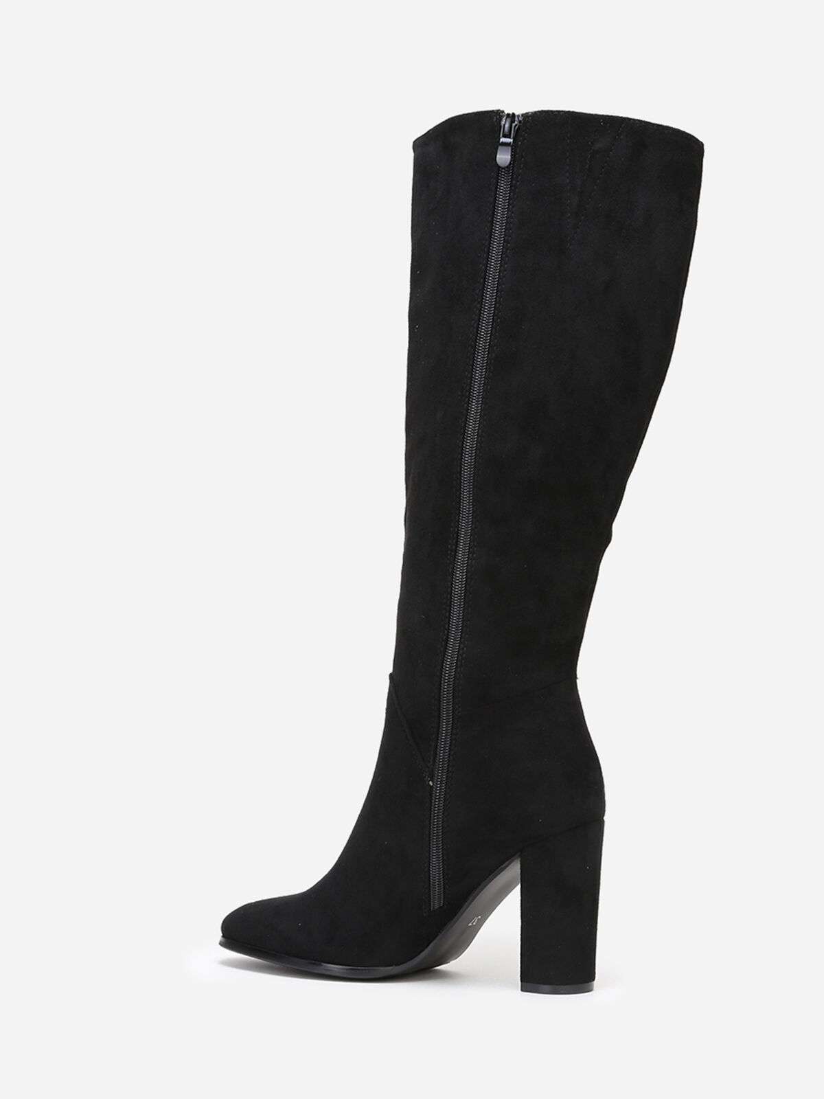 Bottes en suédine style rétro- Noir