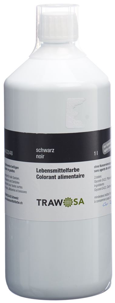 TRAWOSA Lebensmittelfarbstoff schwarz 1000 ml