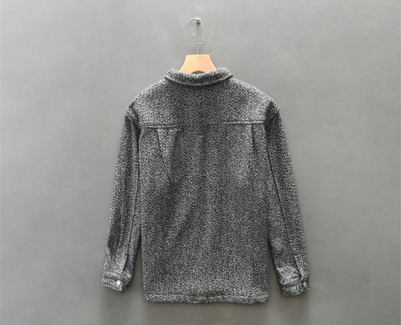 Nataro - Tweed overhemd met lange mouwen en knoopjes