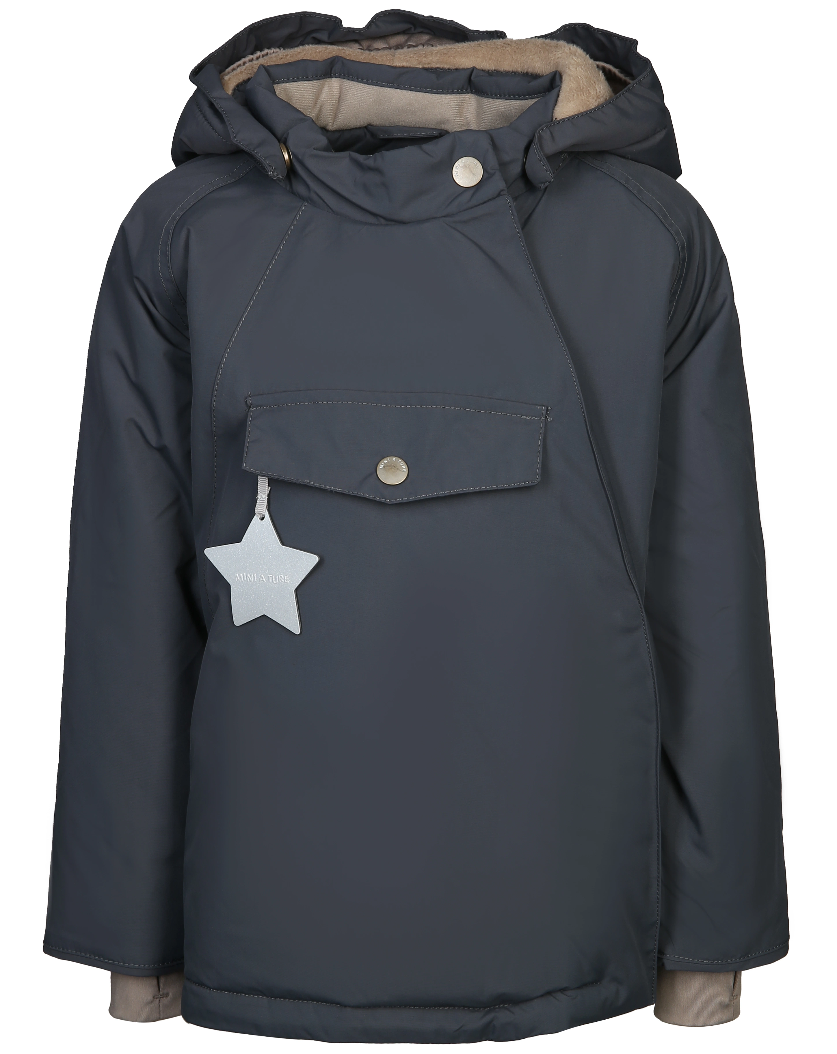 Winterjacke MATWANG mit Kunstfell in forged iron blue