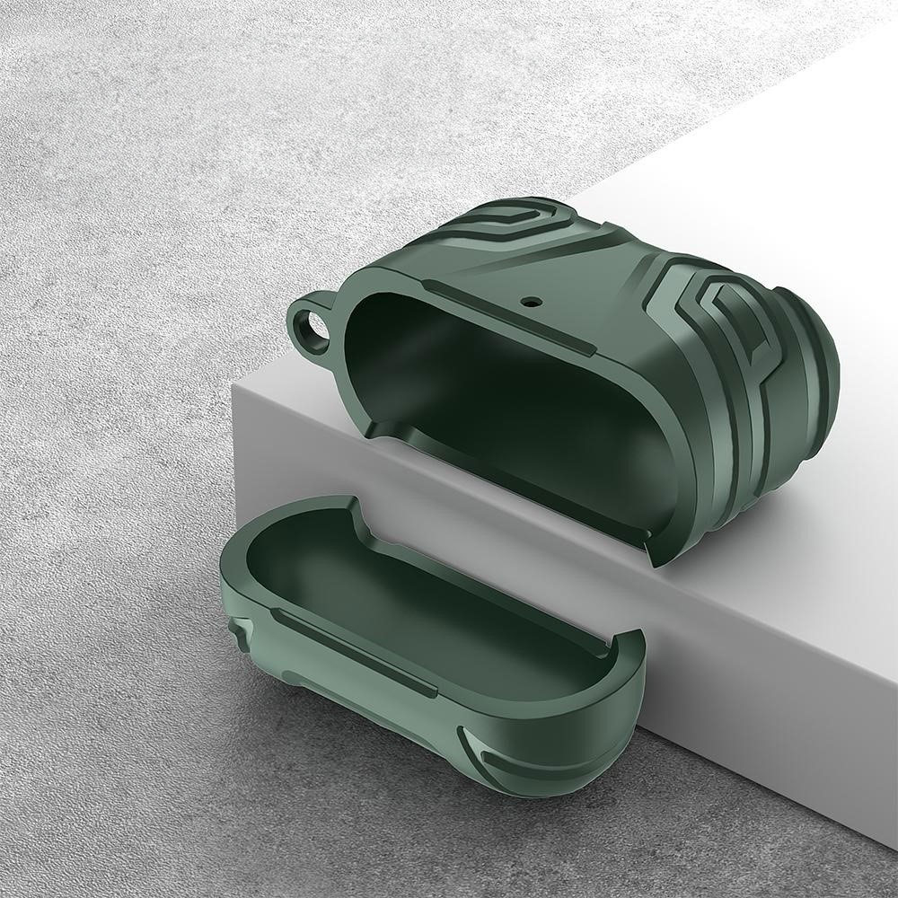 AirPods 4 Outdoor Gummi Schutzhülle mit Karabinerhaken - Grün