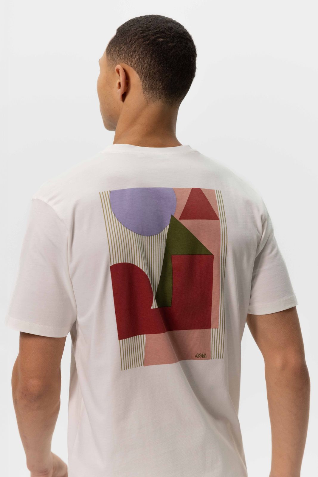 Wit T-shirt met artwork