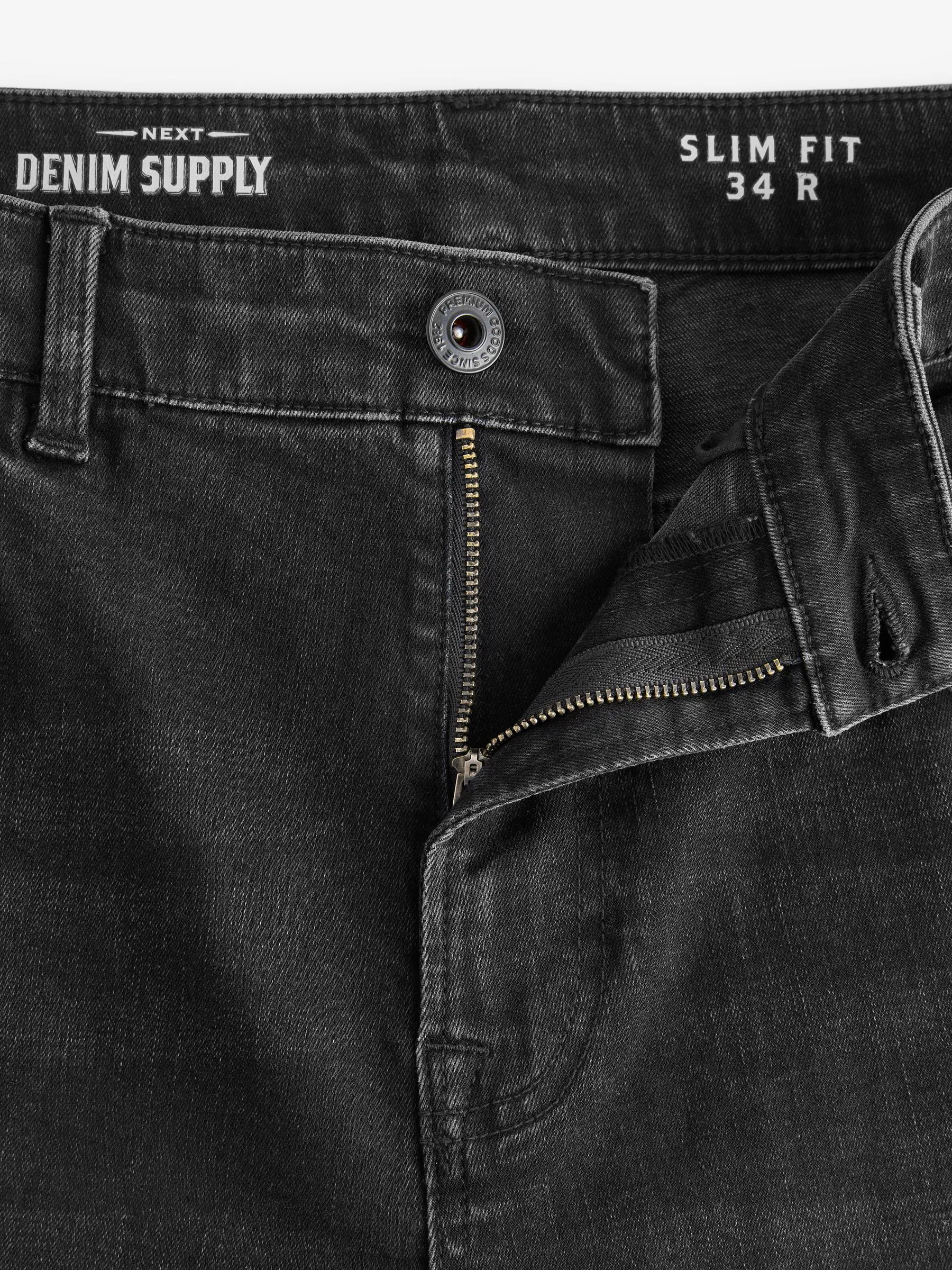 Zwart - Enkele - Slim fit klassieke stretchy jeans
