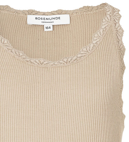 Rosemunde Top - RkBeathe - Rib - Silver Lining m. Spitze