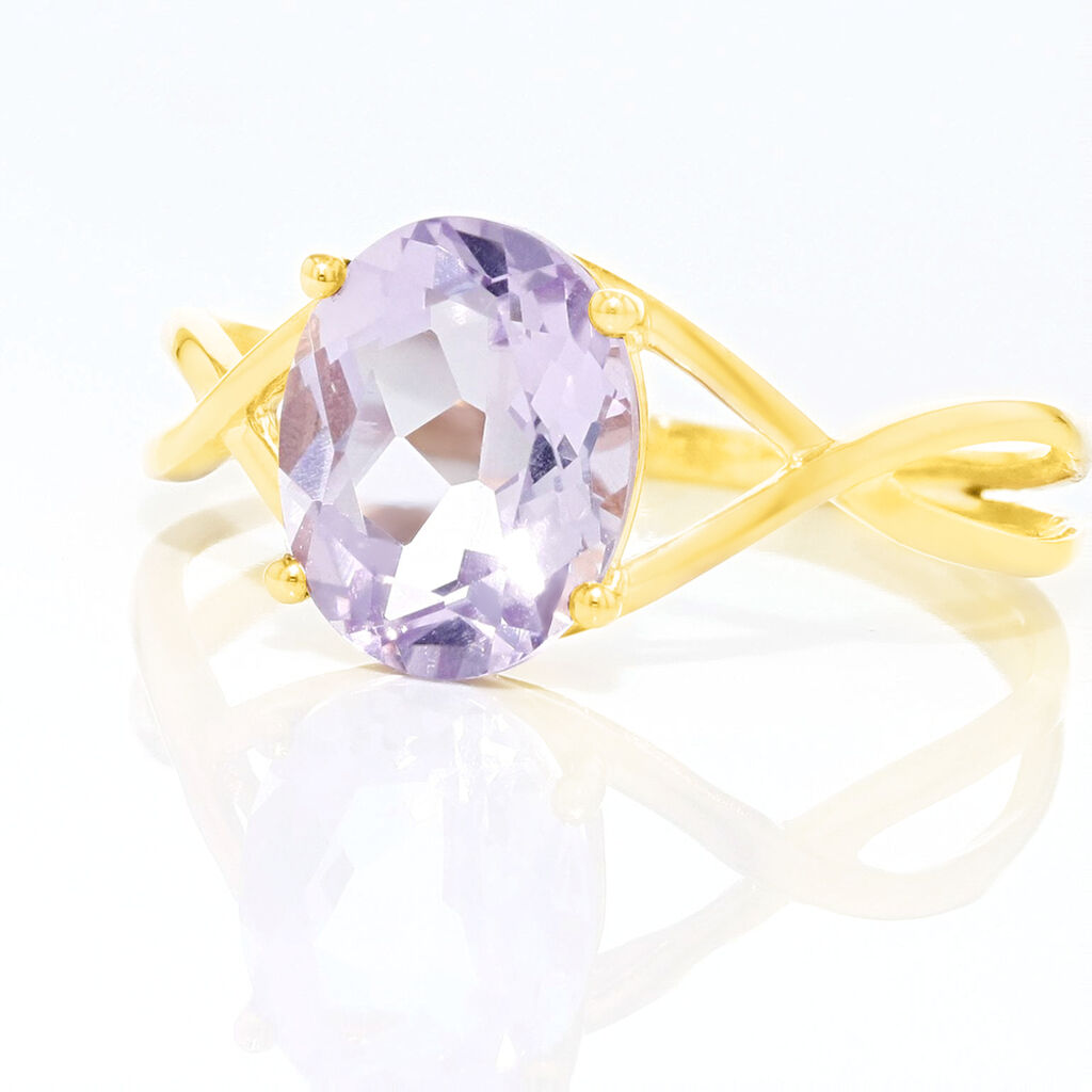 Bague Solitaire Armaelle Or Jaune Amethyste