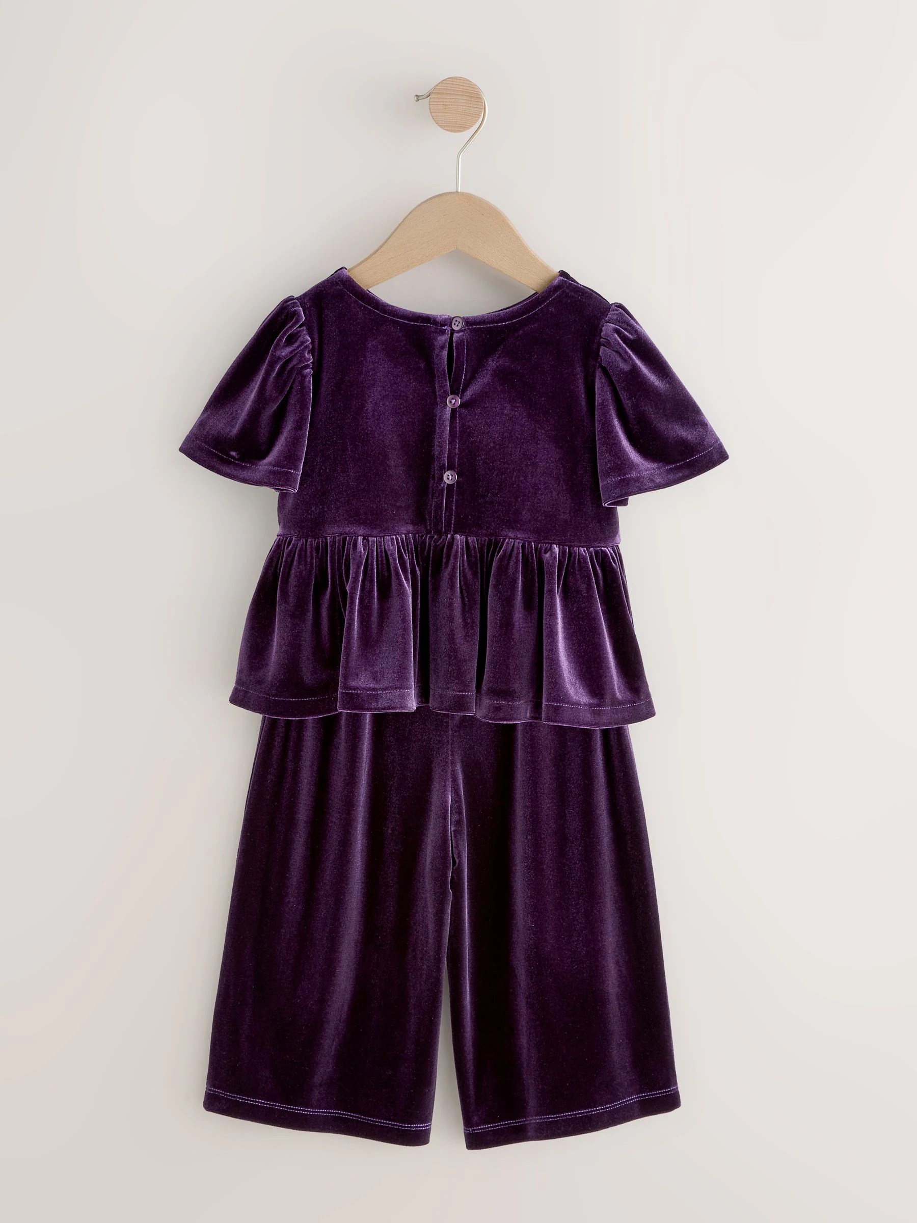 Paars - Velvet Co-ord Set (3mths-8yrs)