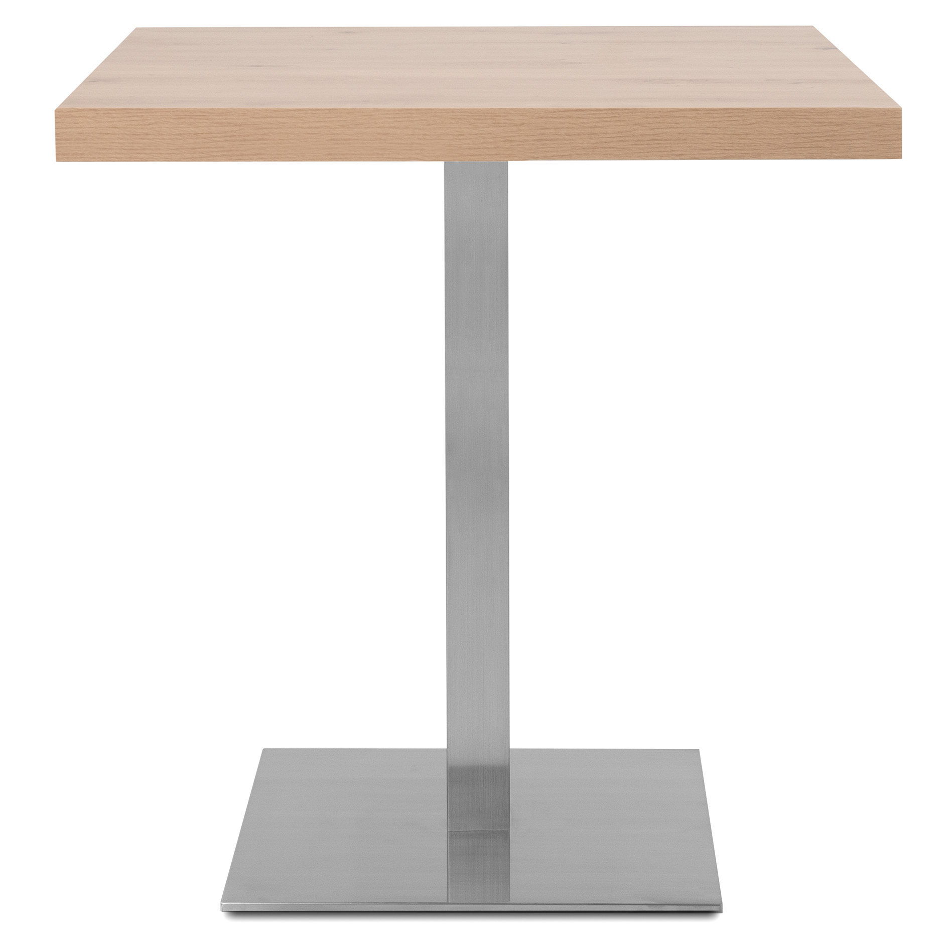 Bartisch QUADRATO - Artisan Eiche - Edelstahl - Säulengestell