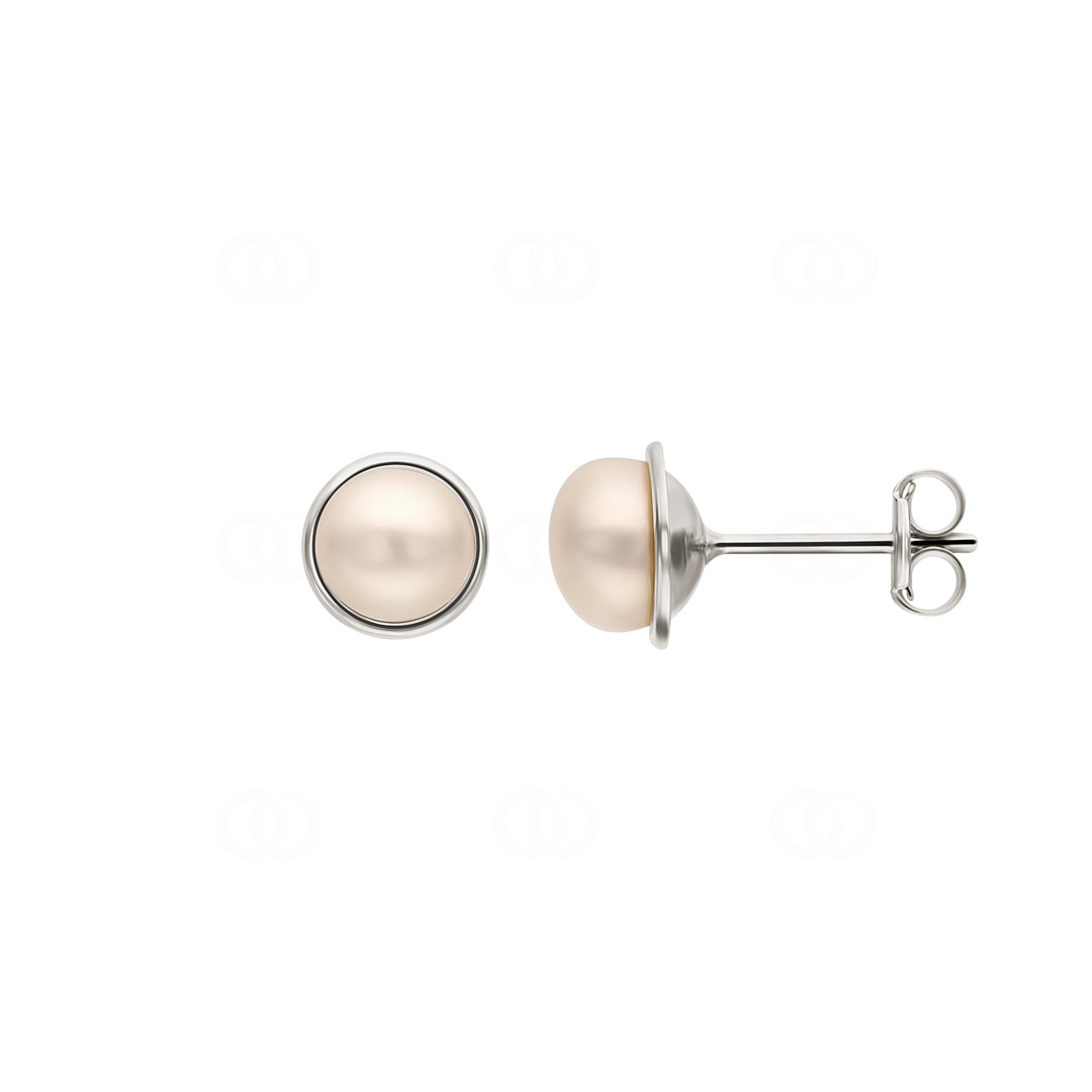 Ohrstecker 750/18 K Weissgold mit Süsswasserzuchtperlen