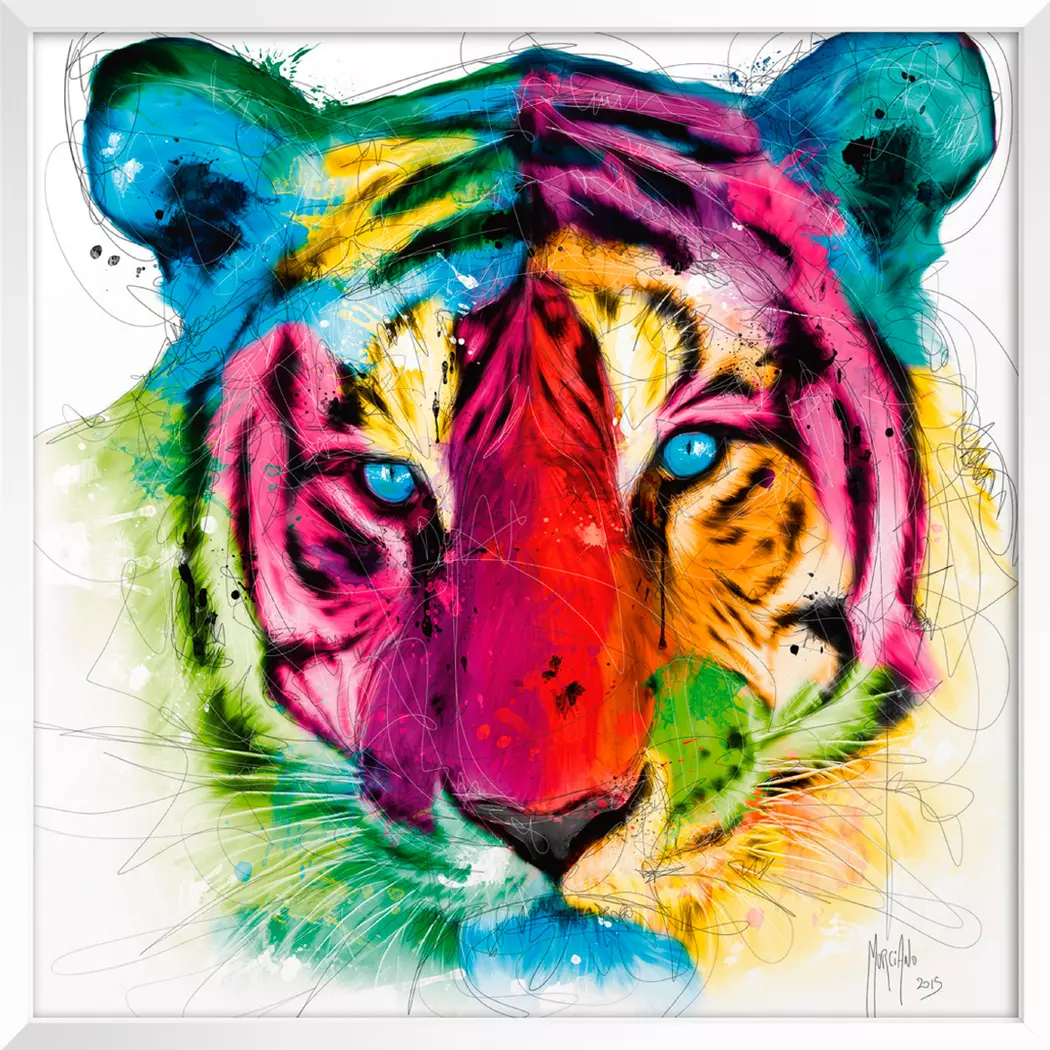 Wandbild 30 x 30 cm Tiger Pop