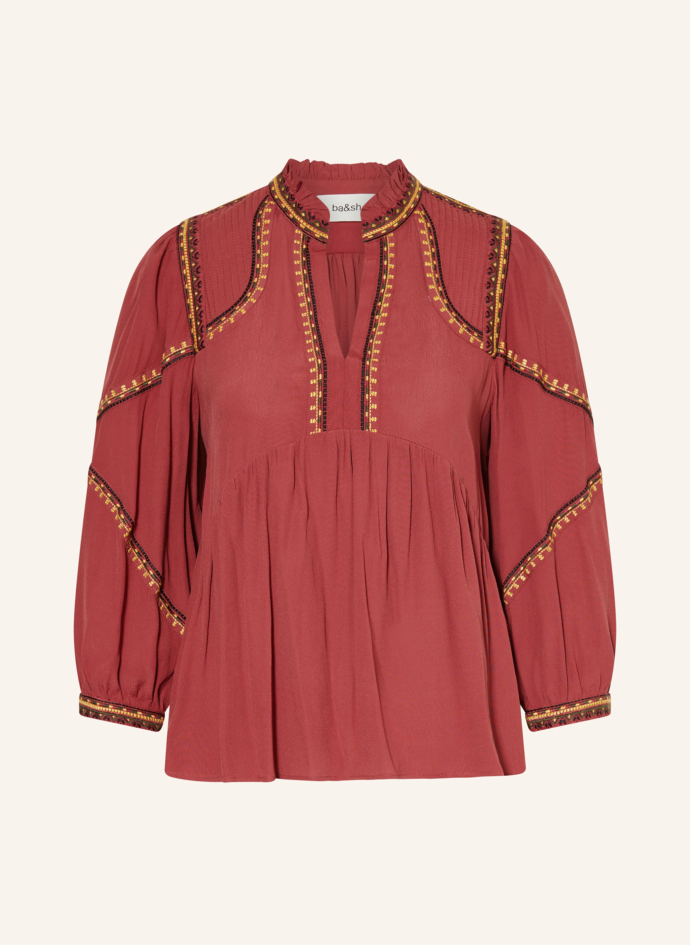 ba&sh Blusenshirt TALSIE mit Rüschen und 3/4-Arm