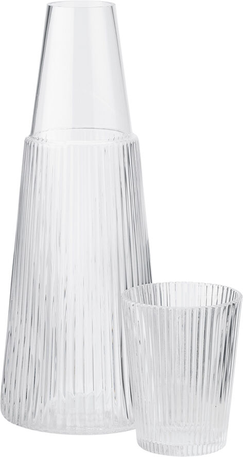 Stelton Pilastro karaffel med glas 1 l, clear Clear
