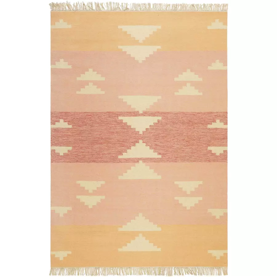 Green Looop Kelim Teppich Soleil rosa