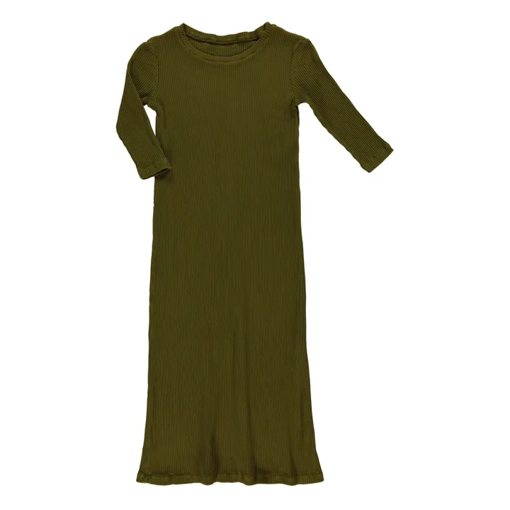 Poudre Organic Robe Côtelée Orchidée - Collection Adulte  | Vert kaki