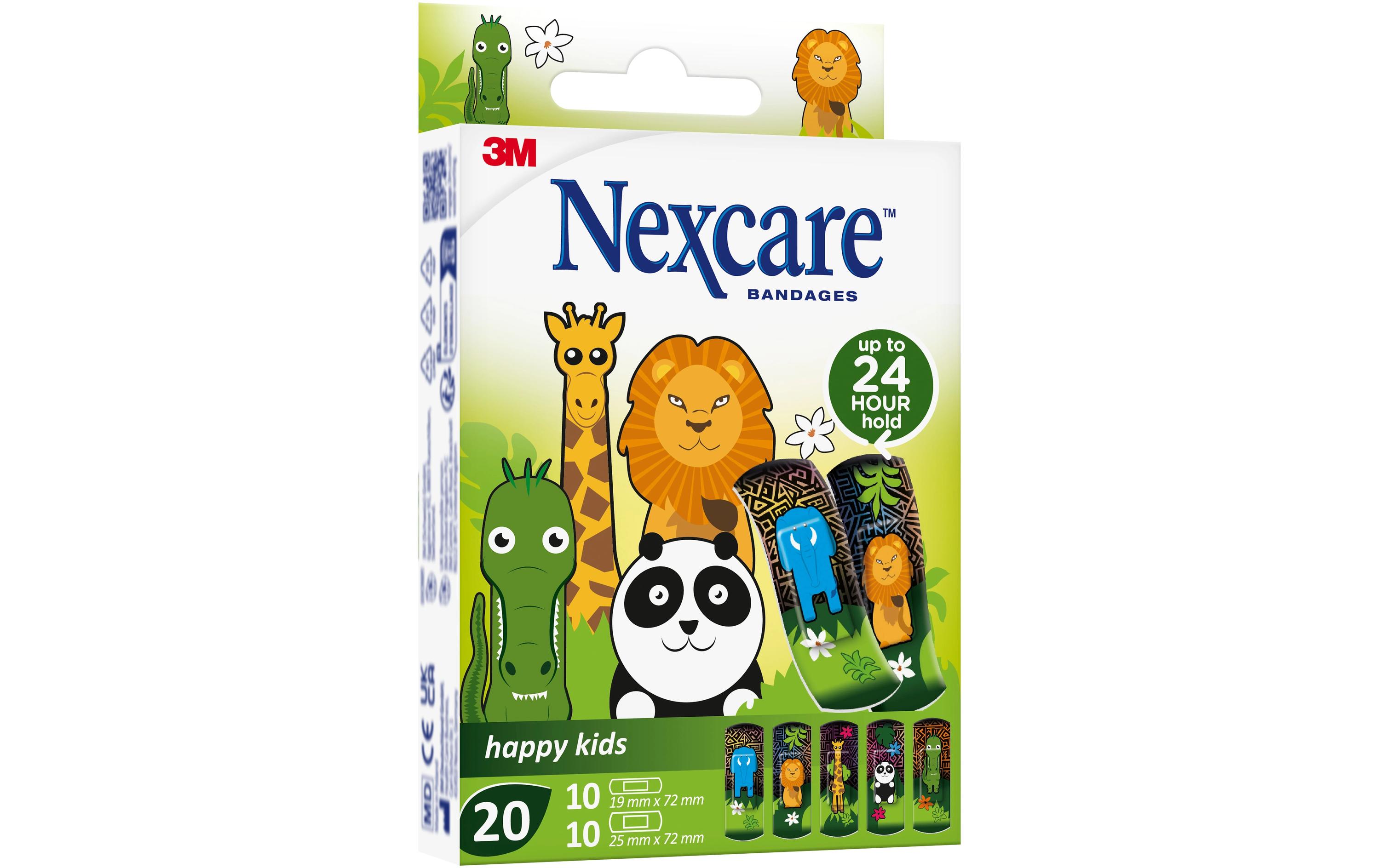 Kinderpflaster Happy Kids Animals 2 Grössen, 20 StückBunte Wundpflaster für Kinder