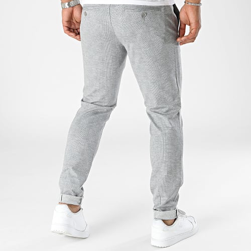 Pantalon A Carreaux Mark Gris Chiné
