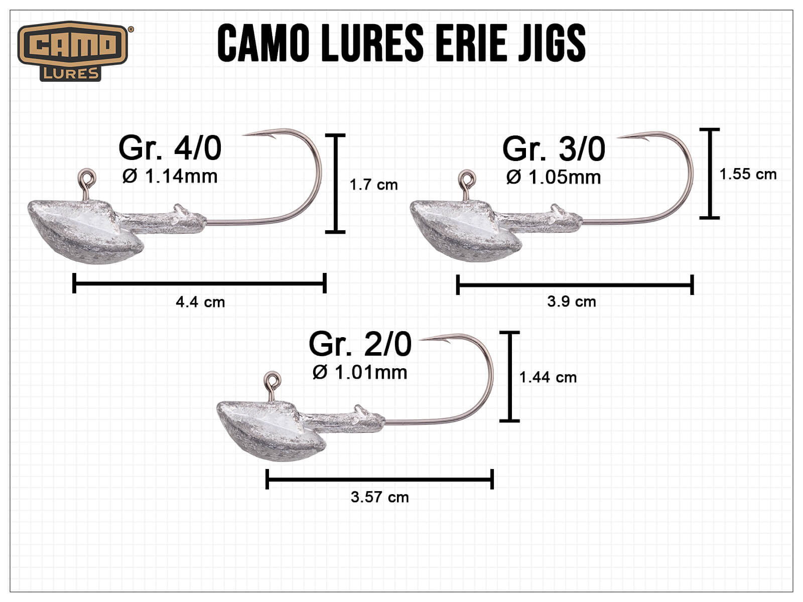 CAMO LURES Erie-Jigs Gr. 3/0 (7g)(CAMO Lures)