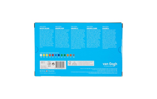 Aquarellfarbe »Van Gogh Malkasten 12er-Set, Mehrfarbig« 14 Stk. tlg.